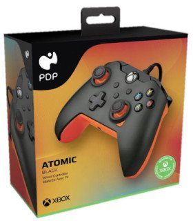 PDP WIRED CONTROLLER ATOMIC BLACK + GAME PASS 1 MES (XBONE)