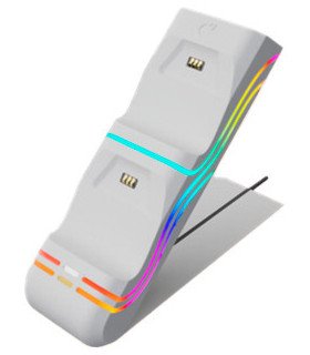 PDP AFTERGLOW WAVE CARGADOR DUAL BLANCO (XBONE)