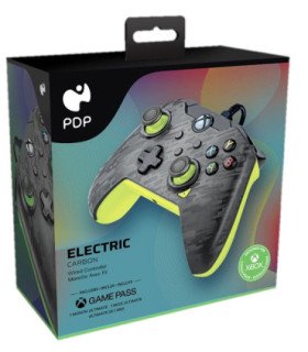 PDP WIRED CONTROLLER ELECTRONIC CARBON + GAME PASS 1 MES (XBONE/PC)