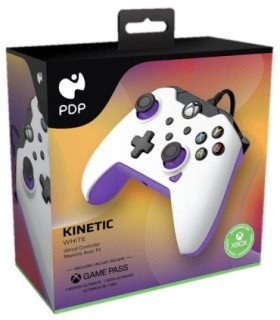 PDP WIRED CONTROLLER KINETIC WHITE + GAME PASS 1 MES (XBONE)