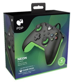 PDP WIRED CONTROLLER NEON BLACK + GAME PASS 1 MES (XBONE)