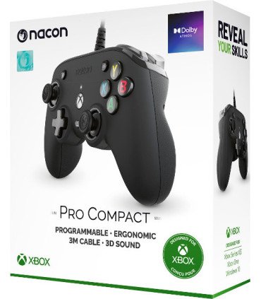 NACON CONTROLLER PRO COMPACT BLACK (NEGRO) (XBOX/WINDOWS 10)