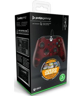 PDP WIRED CONTROLLER CRIMSON RED + JUEGO DIGITAL (XBONE/PC)