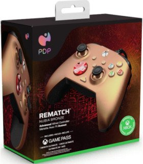 PDP WIRED CONTROLLER REMATCH NUBIA BRONZE + GAME PASS 1 MES (XBONE)