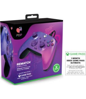 PDP REMATCH WIRED CONTROLLER PURPLE FADE + GAME PASS 1 MES (XBONE)