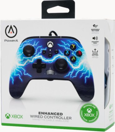 POWER A ENHANCED WIRED CONTROLLER ARC LIGHTNING  (XBONE/WINDOWS 10)