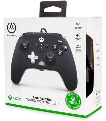 POWER A ENHANCED WIRED CONTROLLER BLACK (NEGRO) (XBONE/PC)