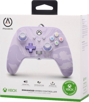 POWER A ENHANCED WIRED CONTROLLER LAVENDER SWIRL (XBONE/PC)