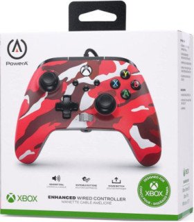 POWER A ENHANCED WIRED CONTROLLER RED CAMO (ROJO) (XBONE/PC)