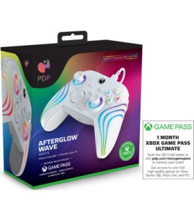 PDP AFTERGLOW WAVE WIRED CONTROLLER WHITE (BLANCO) + GAME PASS 1 MES (XBONE)