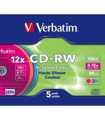 Verbatim cd - rw 700mb 8x - 10x tarrina 5