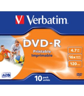 Verbatim dvd - r 4.7gb 16x tarrina 10uds