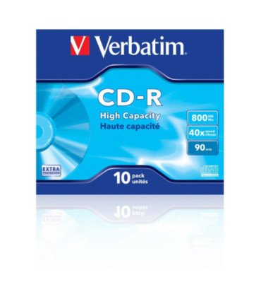 Verbatim cd - r 800mb 40x tarrina 10