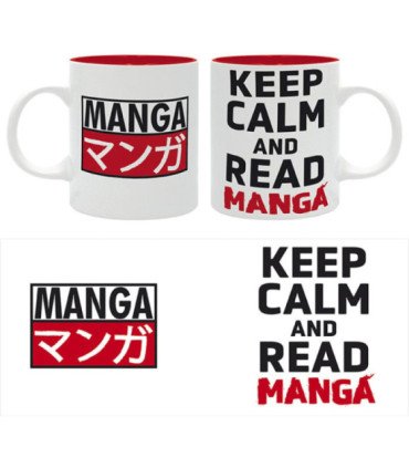 Taza keep calm and read manga