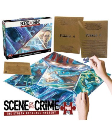 Juego mesa puzzle escena del crimen