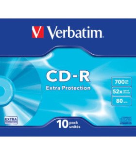 Verbatim cd - r 700mb 52x tarrina 10