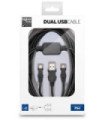 BIGBEN DUAL USB CABLE (3 METROS)