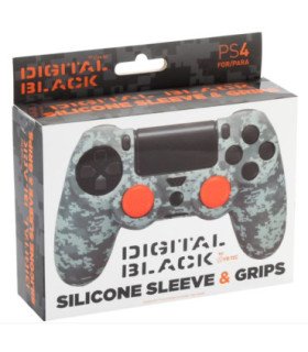 FR-TEC SILICONE + GRIPS CAMO DIGITAL BLACK (NEGRO MILITAR)