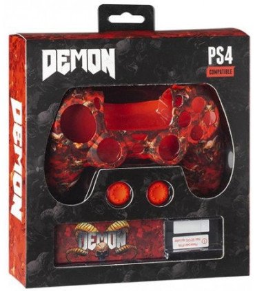 INDECA KIT SILICONA DEMON (FUNDA SILICONA/GAMUZA/GRIPS/PROTECTOR)