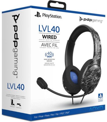 PDP LVL 40 WIRED STEREO GAMING HEADSET BLACK CAMO (NEGRO CAMO) (PS5)