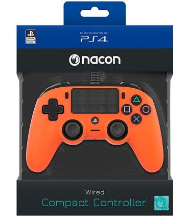 NACON WIRED COMPACT CONTROLLER ORANGE OFICIAL (NARANJA)