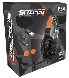 STARTER PACK SNIPER 2018 (GAMING HEADSET + USB CABLE + GRIPS)