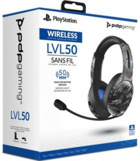 PDP AURICULARES LVL50 WIRELESS NEGRO CAMO (PS5)