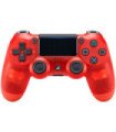 DUAL SHOCK 4 WIRELESS TRANSPARENTE  RED CRYSTAL (ROJO)