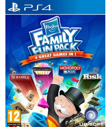 HASBRO FAMILY FUN PACK (MONOPOLY PLUS + TRIVIAL PURSUIT + RISK + BOGGLE)