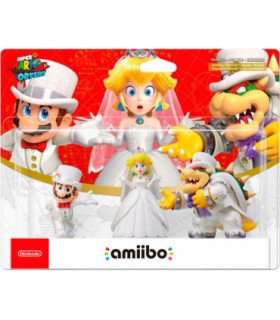 AMiiBO SUPER MARIO ODYSSEY: MARIO, PEACH, BOWSER (PACK 3 FIGURAS) (IMP)
