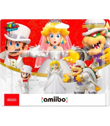 AMiiBO SUPER MARIO ODYSSEY: MARIO, PEACH, BOWSER (PACK 3 FIGURAS) (IMP)