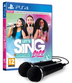 LET'S SING 2022 (INCLUYE CANCIONES EN ESPAÑOL) + 2 MICROFONOS