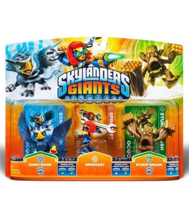 SKYLANDERS GIANTS SONIC BOOM & SPROCKET & STUMP SMASH
