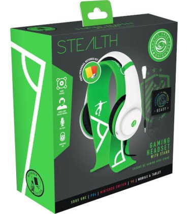 STEALTH GAMING HEADSET GREEN & WHITE REFEREE EDITION (PS5/PS4/XBX/XBONE/SWITCH/PC/MOBILE)