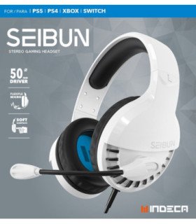 INDECA STEREO GAMING HEADSET SEIBUN WHITE (BLANCO) (PS4/XBOX/SWITCH)