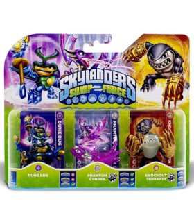 SKYLANDERS SWAP FORCE DUNE BUG & PHANTOM CYNDER & KNOCKOUT TERRAFIN