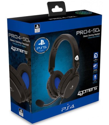 4GAMERS STEREO GAMING HEADSET PRO4-50S BLACK (NEGRO) (PS5/PS4)