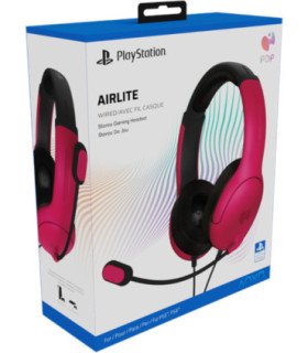 PDP AIRLITE WIRED STEREO GAMING HEADSET COSMIC RED (ROJO) (PS4)