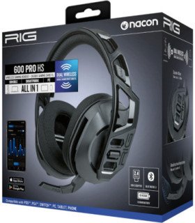 NACON RIG GAMING DUAL WIRELESS HEADSET ALL IN 1 600 HS BLACK (NEGRO) (PC/SMARTPHONE)