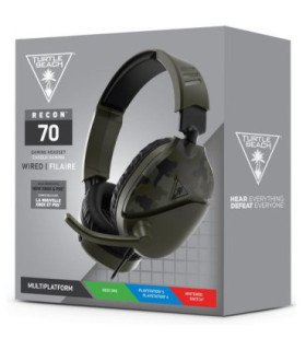 TURTLE BEACH RECON 70 WIRED GAMING HEADSET GREEN CAMO (PS5/PS4/XBONE/SWITCH/PC/MAC)