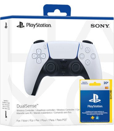 DUALSENSE WIRELESS CONTROLLER WHITE (BLANCO) + PLAYSTATION NETWORK 20 EUROS