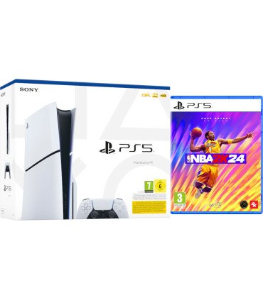 CONSOLA WHITE SLIM EDITION + DUALSENSE (1TB) + NBA 2K24 (EDICION KOBE BRYANT)