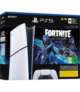 CONSOLA WHITE DIGITAL SLIM EDITION + DUALSENSE (1TB) + FORTNITE COBALT STAR