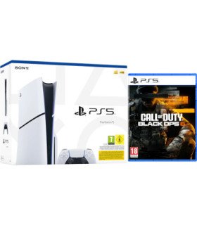 CONSOLA WHITE SLIM EDITION + DUALSENSE (1TB) + CALL OF DUTY BLACK OPS 6