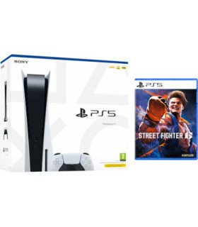 CONSOLA WHITE + DUALSENSE + STREET FIGHTER 6