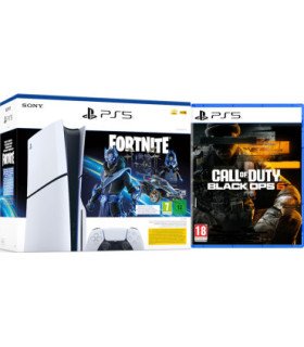 CONSOLA WHITE SLIM EDITION + DUALSENSE (1TB) + FORTNITE COBALT STAR + CALL OF DUTY BLACK OPS 6