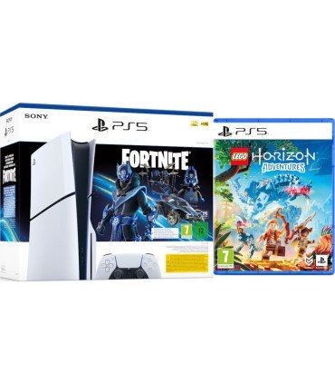 CONSOLA WHITE SLIM EDITION + DUALSENSE (1TB) + FORTNITE COBALT STAR + LEGO HORIZON ADVENTURES