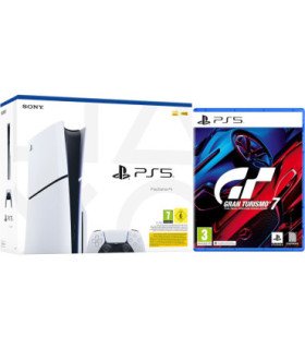 CONSOLA WHITE SLIM EDITION (1TB) + DUALSENSE + GRAN TURISMO 7