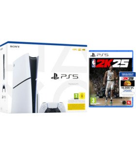 CONSOLA WHITE SLIM EDITION + DUALSENSE (1TB) + NBA 2K25