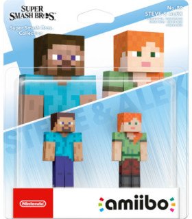 AMiiBO S. SMASH BROS: MINECRAFT STEVE & ALEX (IMP)